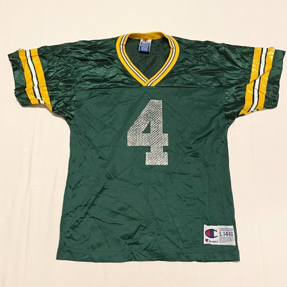 Champion Green Bay Packers Brett Favre #4 Youth Large 14-16 NFL Jersey